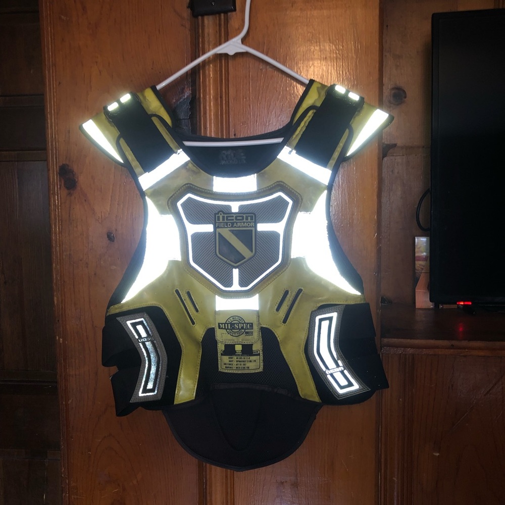 Icon military spec motorcycle chest protection